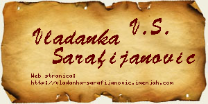 Vladanka Sarafijanović vizit kartica